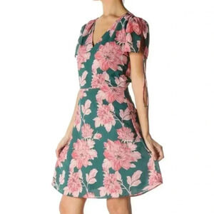 J Crew Mercantile Mini Dress Teal Pink Floral